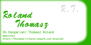 roland thomasz business card